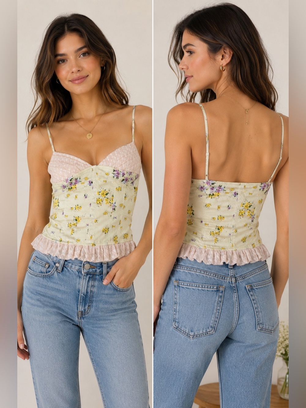 Steve Madden Women's Blossom Sleeveless Ruffle-Trim Top Size Small - Picture 7 of 7